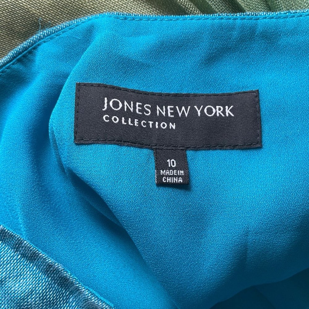 Jones New York Collectives silk and linen flowy ombre skirt size 10 - Picture 6 of 10